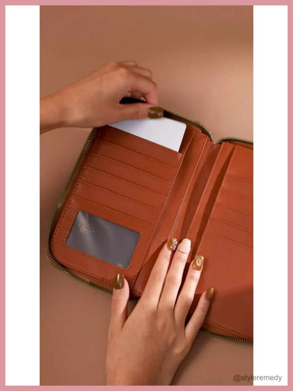 Vegan Leather Crossbody Bag with Phone Pocket and Card Slots